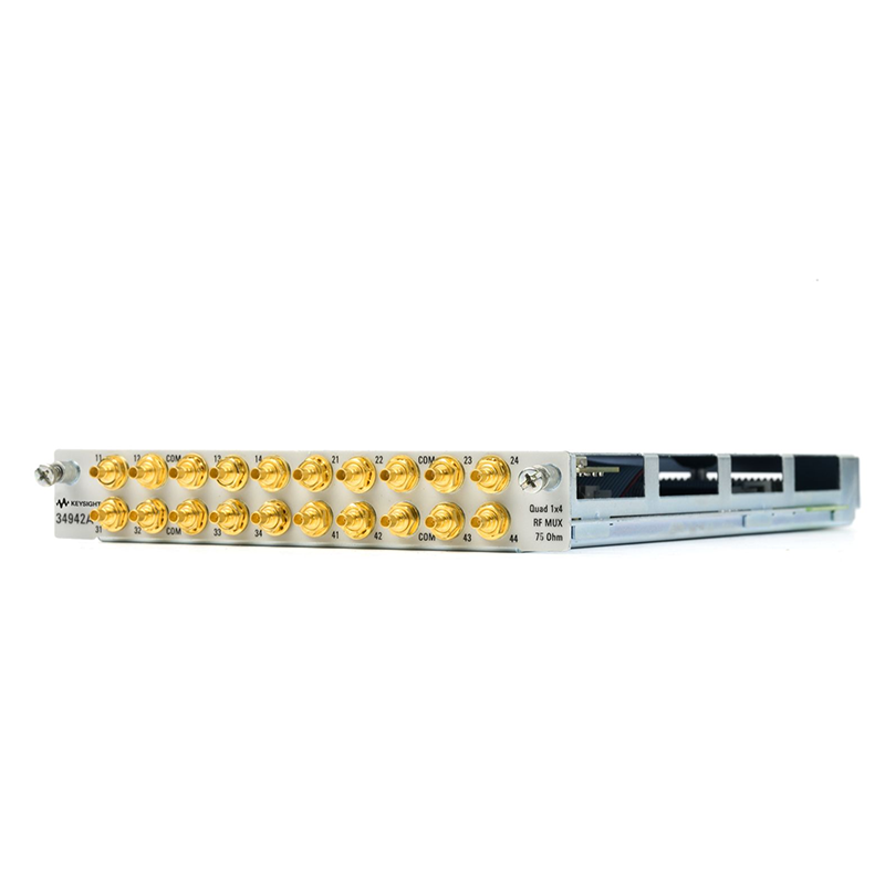 是德科技 34942A 適用于 34980A 的四個(gè) 1x4 75 Ω、1.5 GHz 多路復(fù)用器